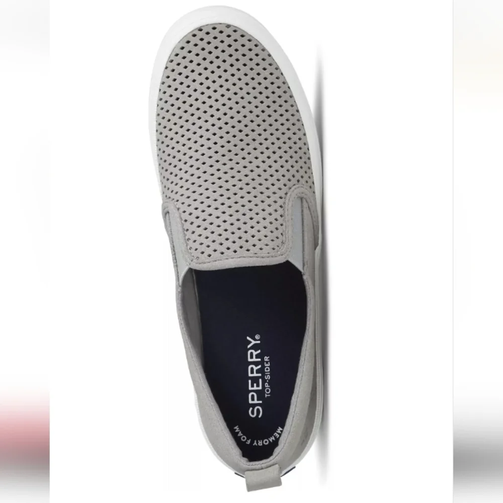 Sperry Crest Twin Gore Perforated Slip-on Sneakers Grey - Picture 4 of 11